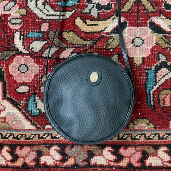 Vintage Handbags - VTG Mark Cross Round Canteen Style Crossbody Bag